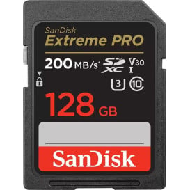 Karta pamięci SanDisk Extreme PRO SDXC 128 GB Class 10 UHS-I/U3 V30 SDSDXXD-128G-GN4IN - Szara, 200 MBps|90 MBps